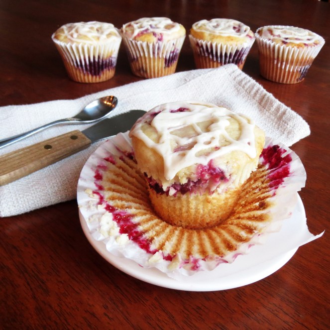 Blackberry Cream Cheese Bismark Muffins