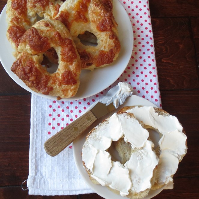 Homemade Cheddar Garlic Bagels by Rumbly in my Tumbly