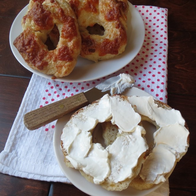 Homemade Cheddar Garlic Bagels by Rumbly in my Tumbly