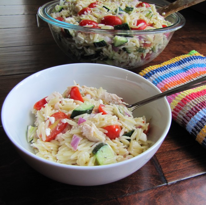 Greek Orzo Pasta Salad by Rumbly in my Tumbly
