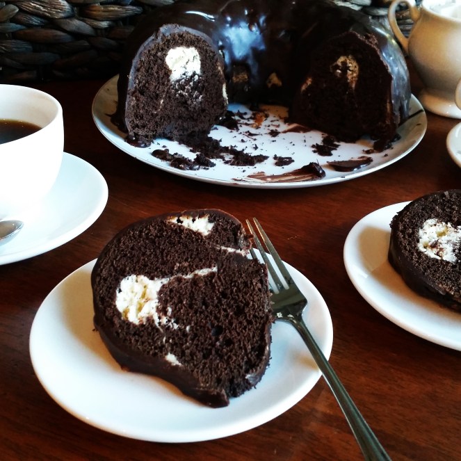 Chocolate Cream Cheese Marbled Bundt Cake 