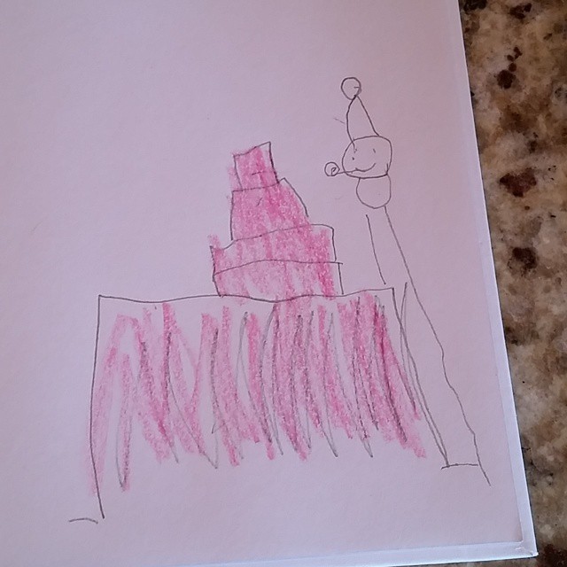 "This is what I want the cake to look like on my birthday, and also the table."