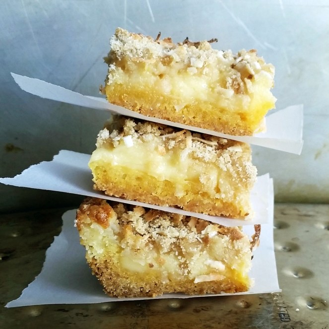 Lemon Coconut Gooey Butter Bars by Rumbly in my Tumbly