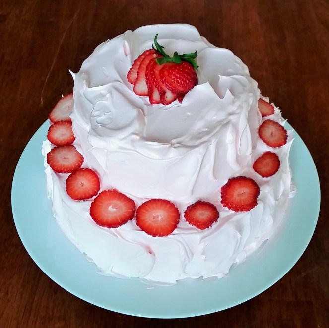 "Very Fancy" Strawberries and Whipped Cream Sponge Cake by Rumbly in my Tumbly