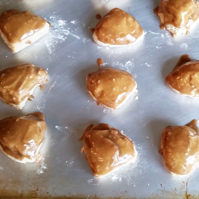 Petite Banana Bread Scones with Brown Sugar and Butter Glaze by Rumbly in my Tumbly