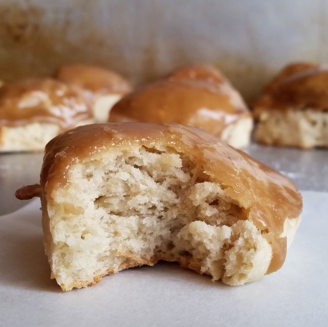 Petite Banana Bread Scones with Brown Sugar and Butter Glaze by Rumbly in my Tumbly
