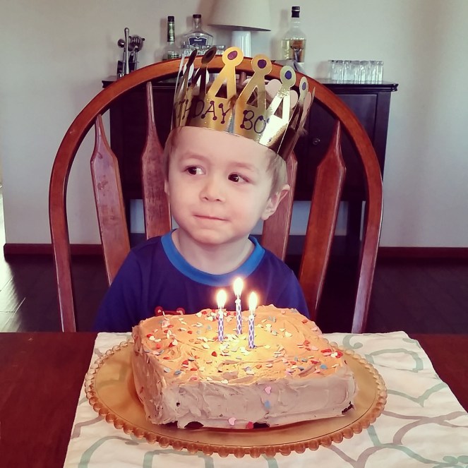 Charlie's birthday breakfast