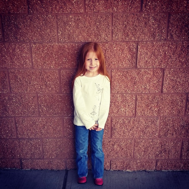 My "baby," Daphne, at Kindergarten orientation. Sob!