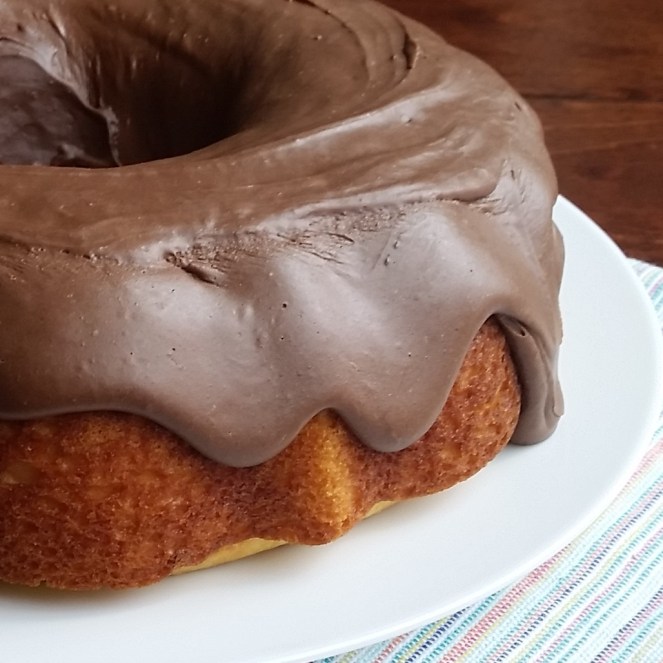 Yellow Butter Cake with Fantasy Fudge for Frosting by Rumbly in my Tumbly