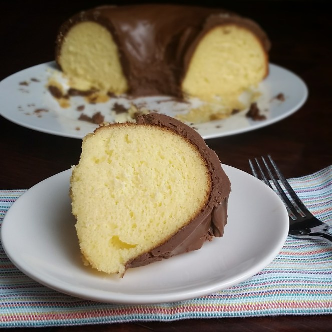 Yellow Butter Cake with Fantasy Fudge for Frosting by Rumbly in my Tumbly