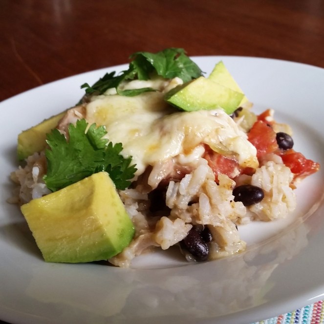 Chicken and Black Bean Enchilada Bake by Rumbly in my Tumbly