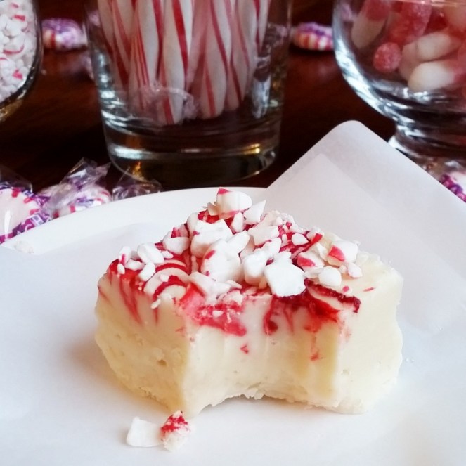 Festive White Peppermint Fudge by Rumbly in my Tumbly