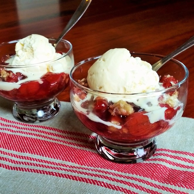Cherry Crunch Dessert - for Valentine's Day Rumbly in my Tumbly