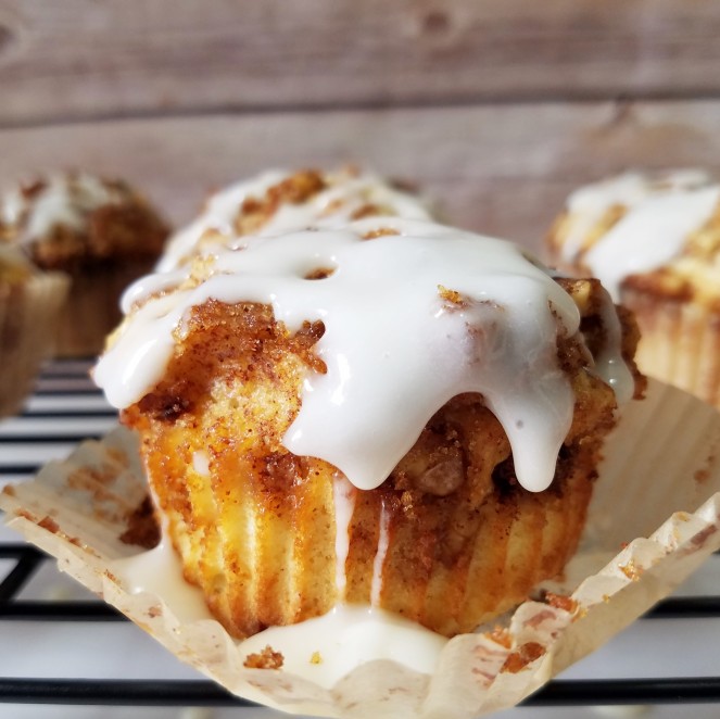 Cinnamon Roll Muffins - Rumbly in my Tumbly