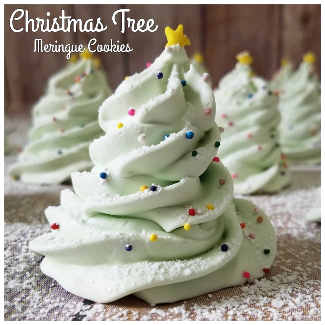 Christmas Tree Meringue Cookies by Rumbly in my Tumbly