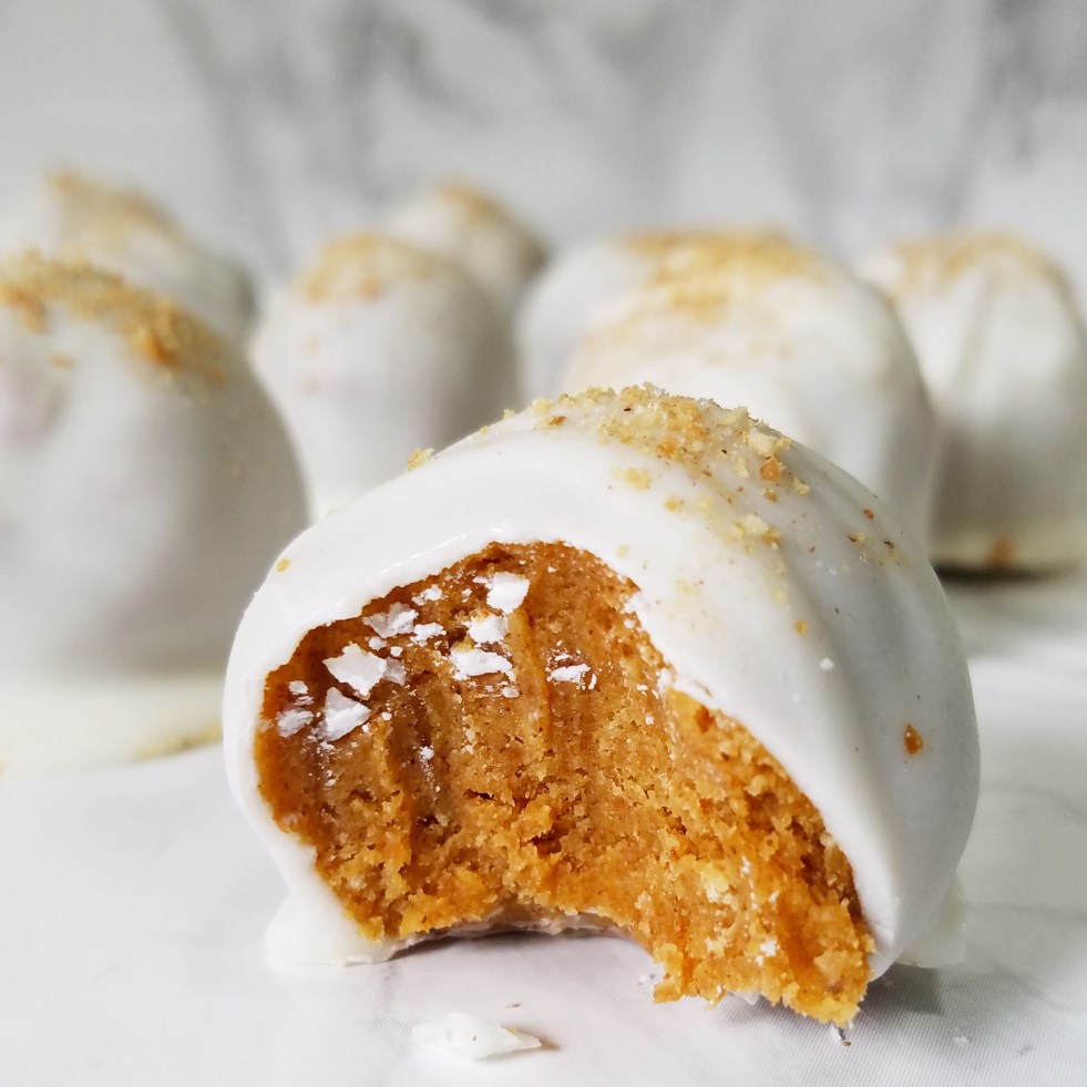 Pumpkin Spice Truffles with white chocolate ~ Rumbly in my Tumbly