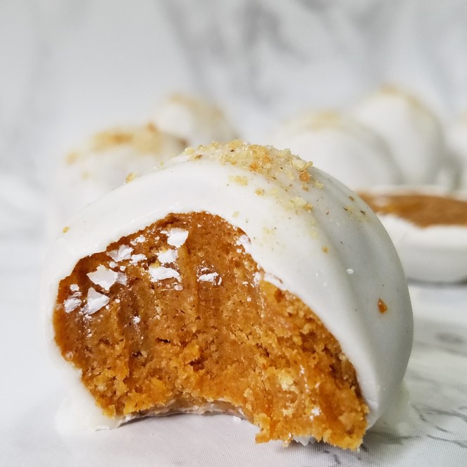 Pumpkin Spice Truffles with white chocolate ~ Rumbly in my Tumbly