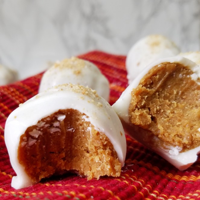 Pumpkin Spice Truffles with white chocolate ~ Rumbly in my Tumbly