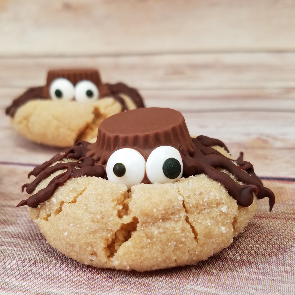 Halloween Peanut Butter Spider Cookies