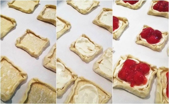 Easy Cherry Danish using frozen puff pastry.  By Rumbly in my Tumbly