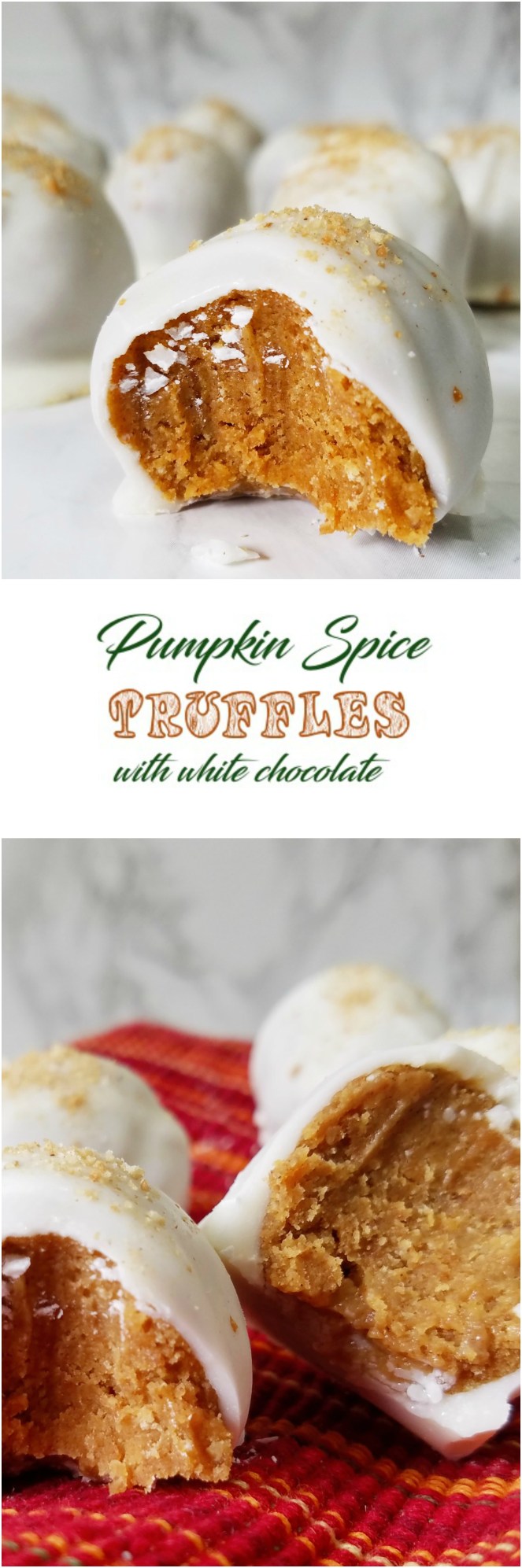 Pumpkin Spice Truffles with white chocolate ~ Rumbly in my Tumbly