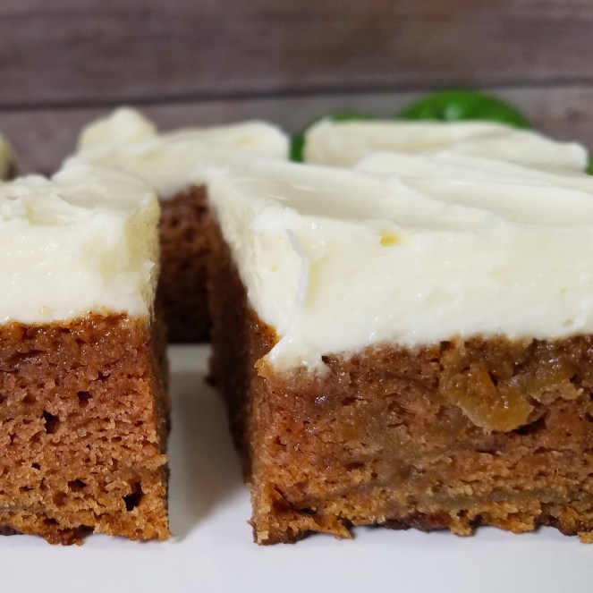 Applesauce Bars with Cream Cheese Frosting