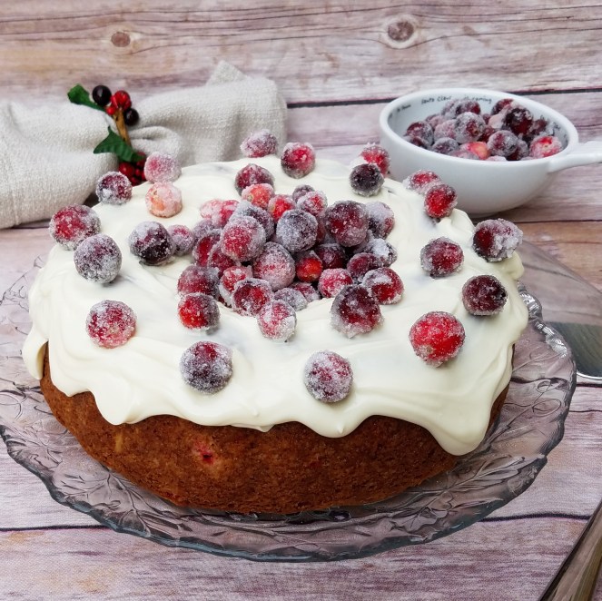 Cranberry White Chocolate Christmas Cake - Rumbly in my Tumbly