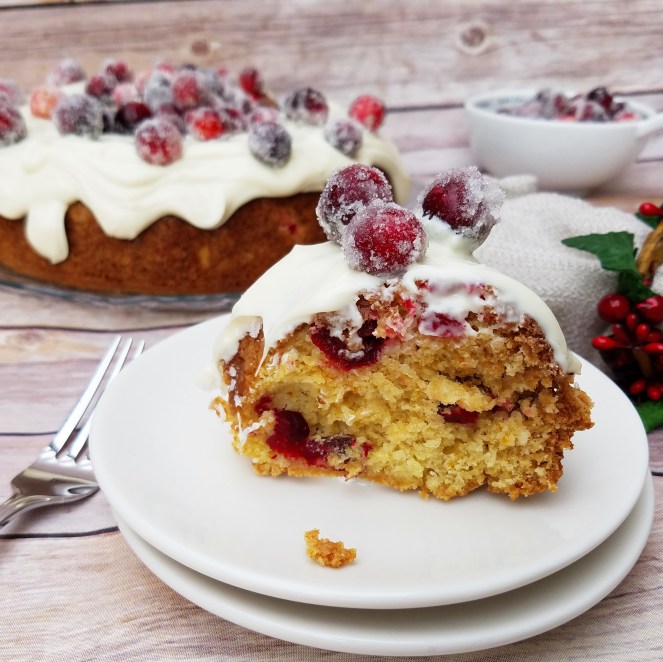 Cranberry White Chocolate Christmas Cake - Rumbly in my Tumbly