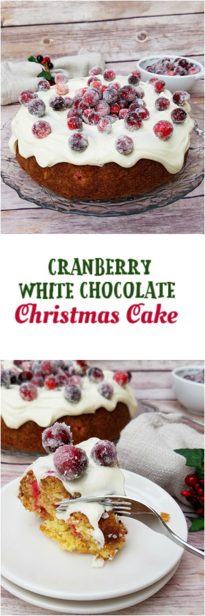 Cranberry White Chocolate Christmas Cake - Rumbly in my Tumbly
