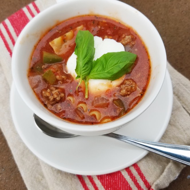 Easy One-Pot Lasagna Soup by Rumbly in my Tumbly