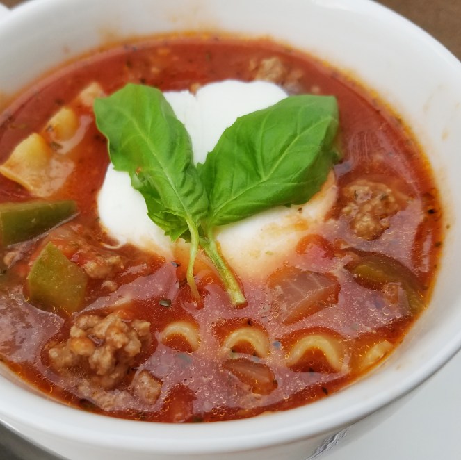 Easy One-Pot Lasagna Soup by Rumbly in my Tumbly