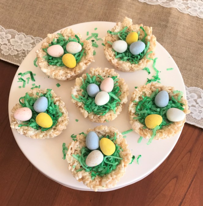 Rice Krispie Egg Nests