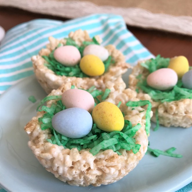 Rice Krispie Egg Nests