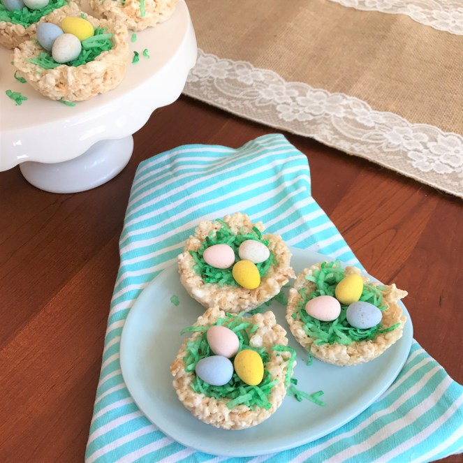 Rice Krispie Egg Nests