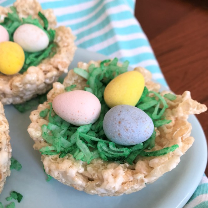 Rice Krispie Egg Nests