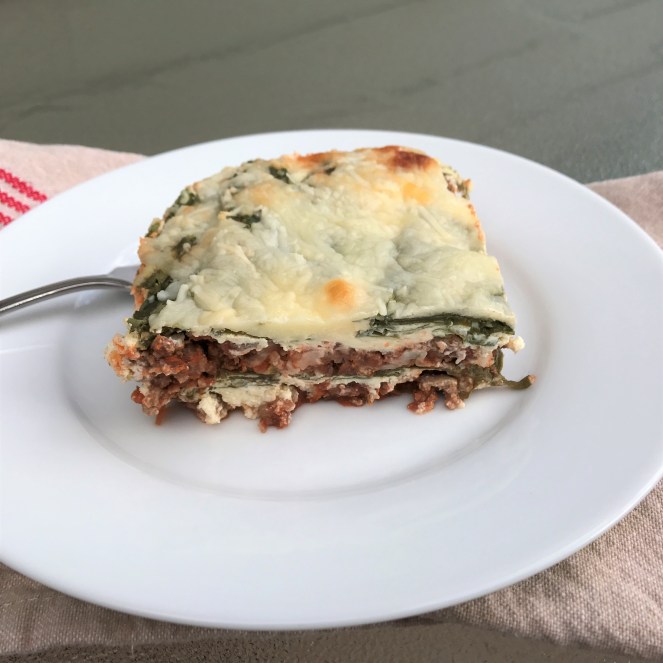 "Lazy" Lo-Carb Spinach Lasagna