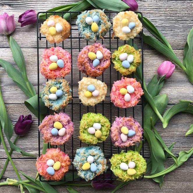 Coconut Macaroon Easter Egg Nests