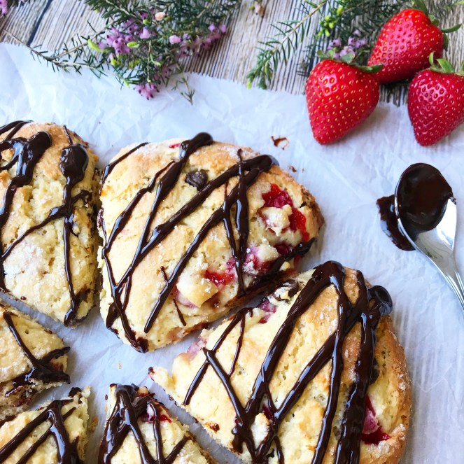 Strawberry Chocolate Scones