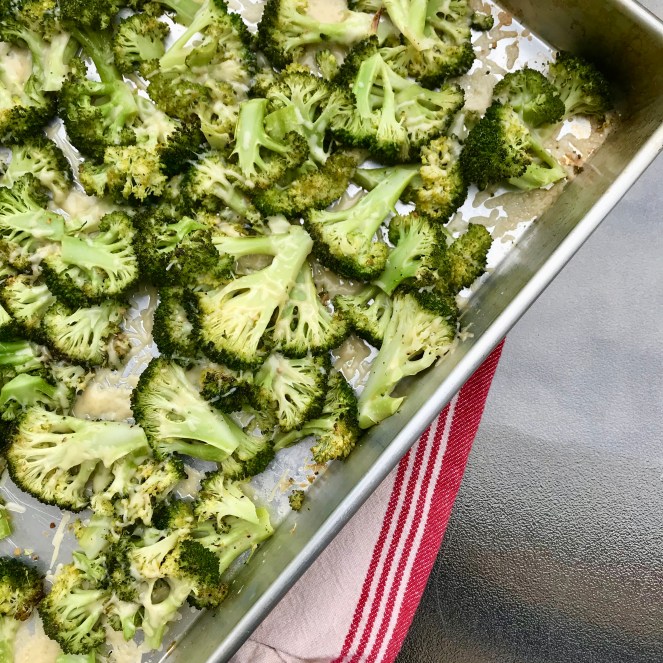 Roasted parmesan broccoli
